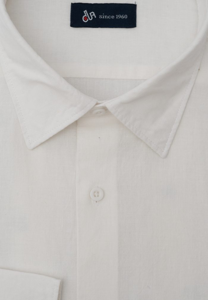 White Regular fit linen shirt - Image 2