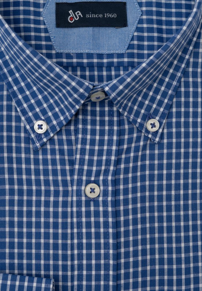 Blue marine Regular fit check shirt - Image 2