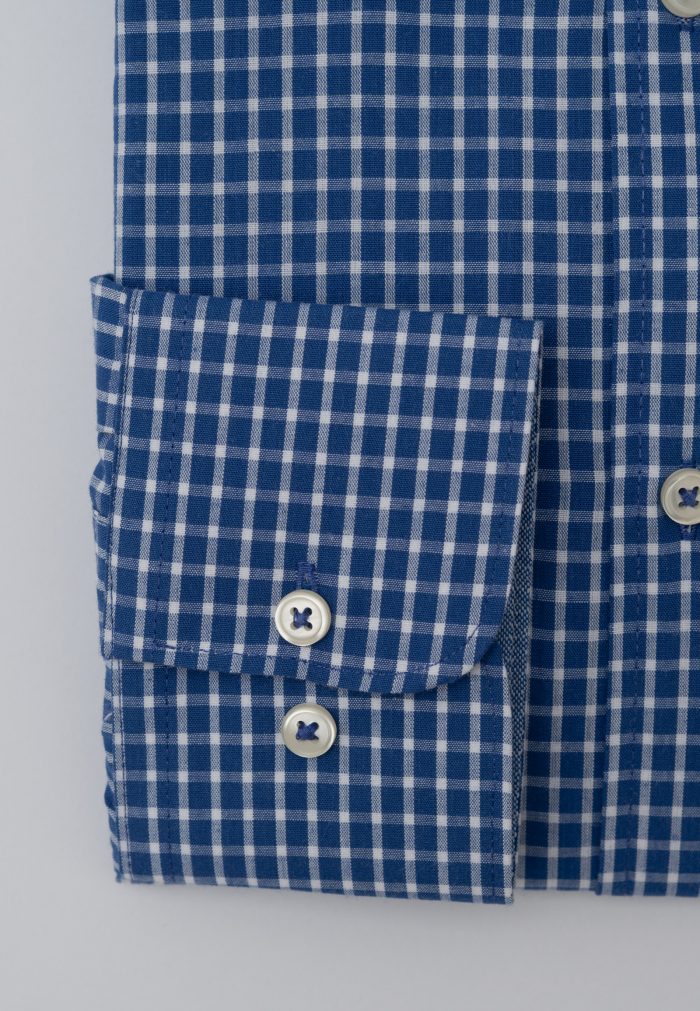Blue marine Regular fit check shirt - Image 3