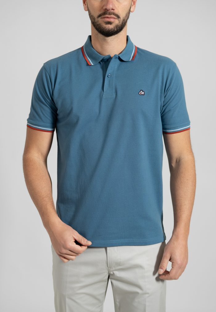 Pilot blue πικέ πόλο με ρίγα - Image 2