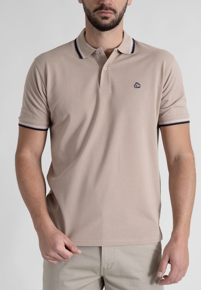 Moon chine polo piquet with stripe - Image 2