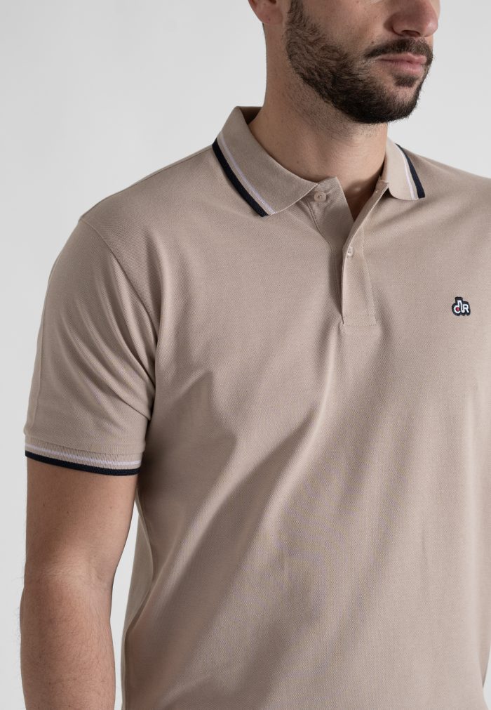 Moon chine polo piquet with stripe - Image 3