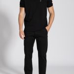 Black Peach touch cotton chinos trousers regular line