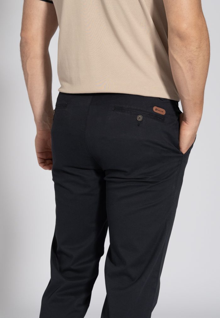 Μπλε Peach touch chino παντελόνι κανονική γραμμή - Image 4