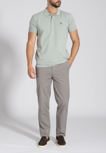 Γκρι Peach touch chino παντελόνι κανονική γραμμή