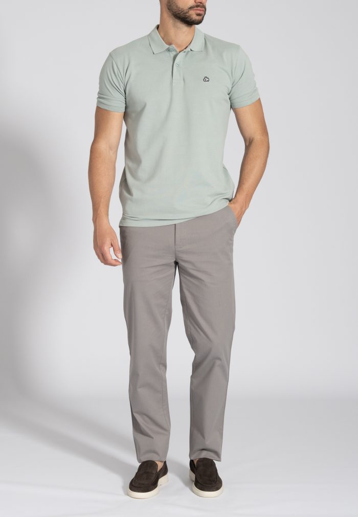 Grey Peach touch cotton chinos trousers regular line - Image 5