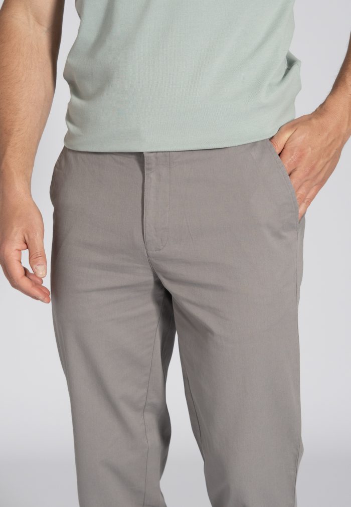 Grey Peach touch cotton chinos trousers regular line - Image 2