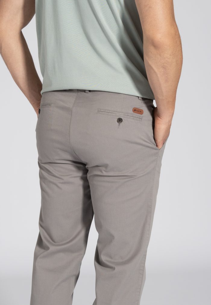 Grey Peach touch cotton chinos trousers regular line - Image 4