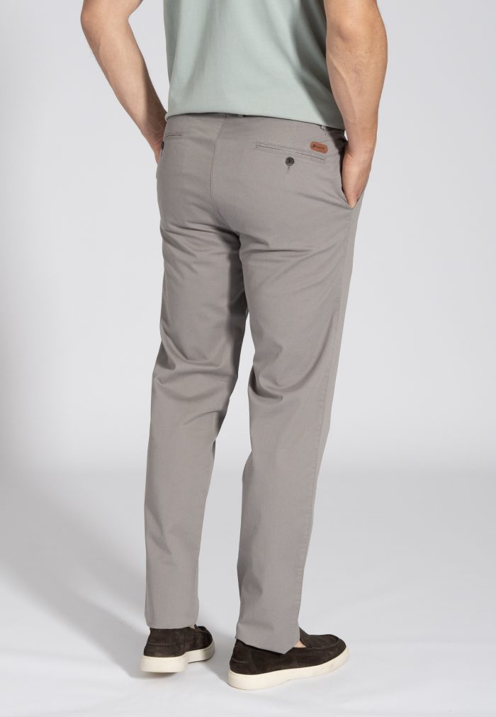 Grey Peach touch cotton chinos trousers regular line - Image 3