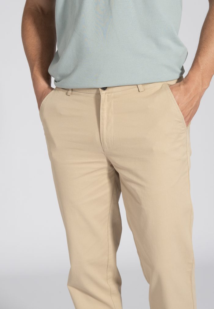 Μπεζ Peach touch chino παντελόνι κανονική γραμμή - Image 2