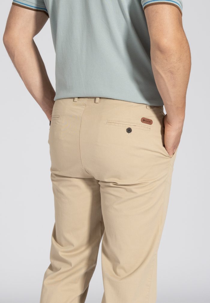 Μπεζ Peach touch chino παντελόνι κανονική γραμμή - Image 3