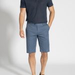 Pilot blue Cotton twill regular fit bermuda