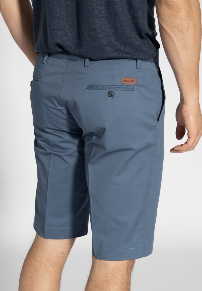 Pilot blue Cotton twill regular fit bermuda - Image 3