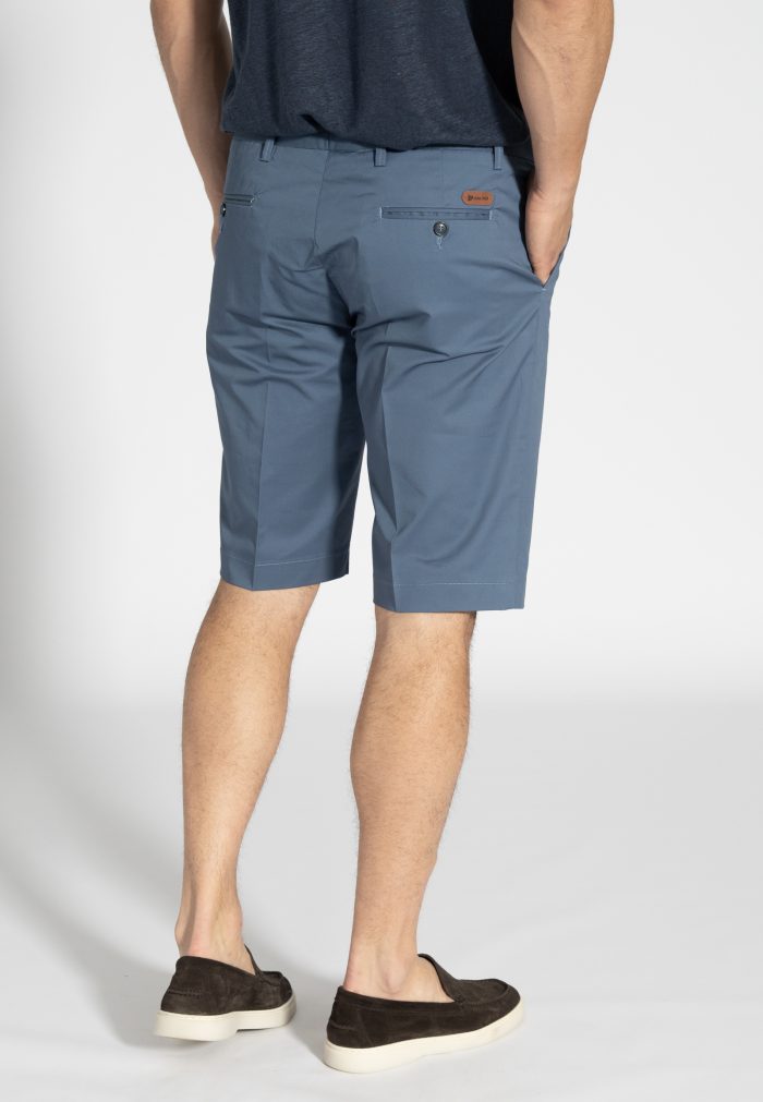 Pilot blue Cotton twill regular fit bermuda - Image 4