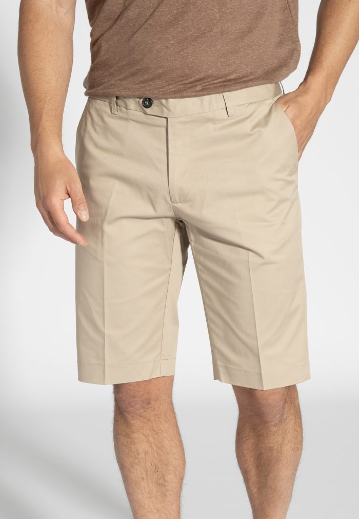 Beige Cotton twill regular fit bermuda - Image 2