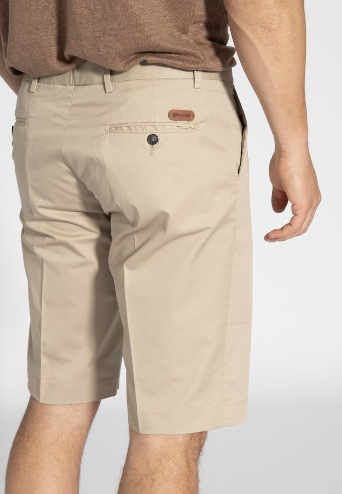 Beige Cotton twill regular fit bermuda - Image 5